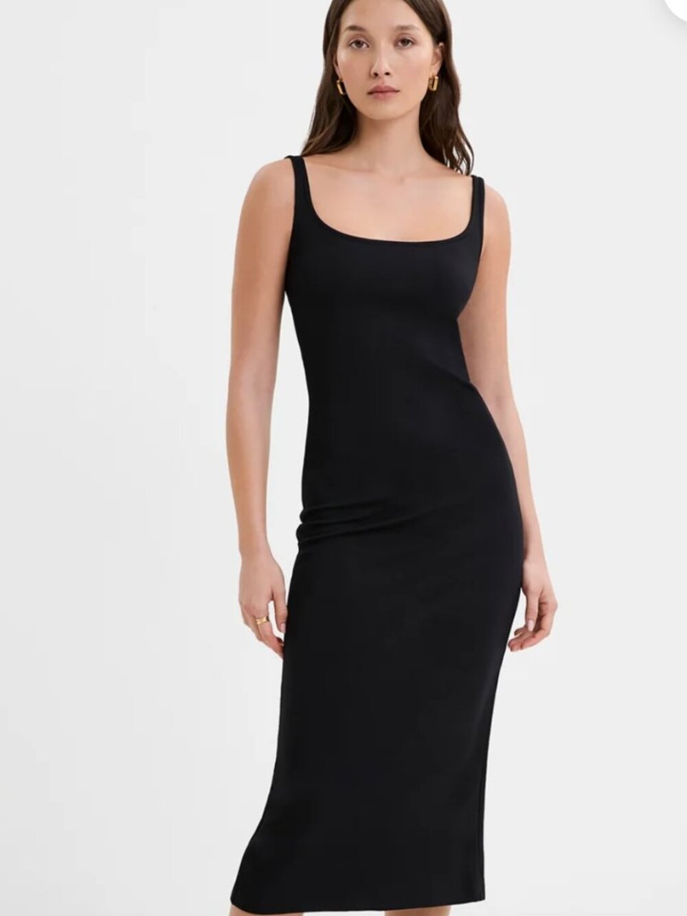 Marcella nyc ashley black midi dress size large